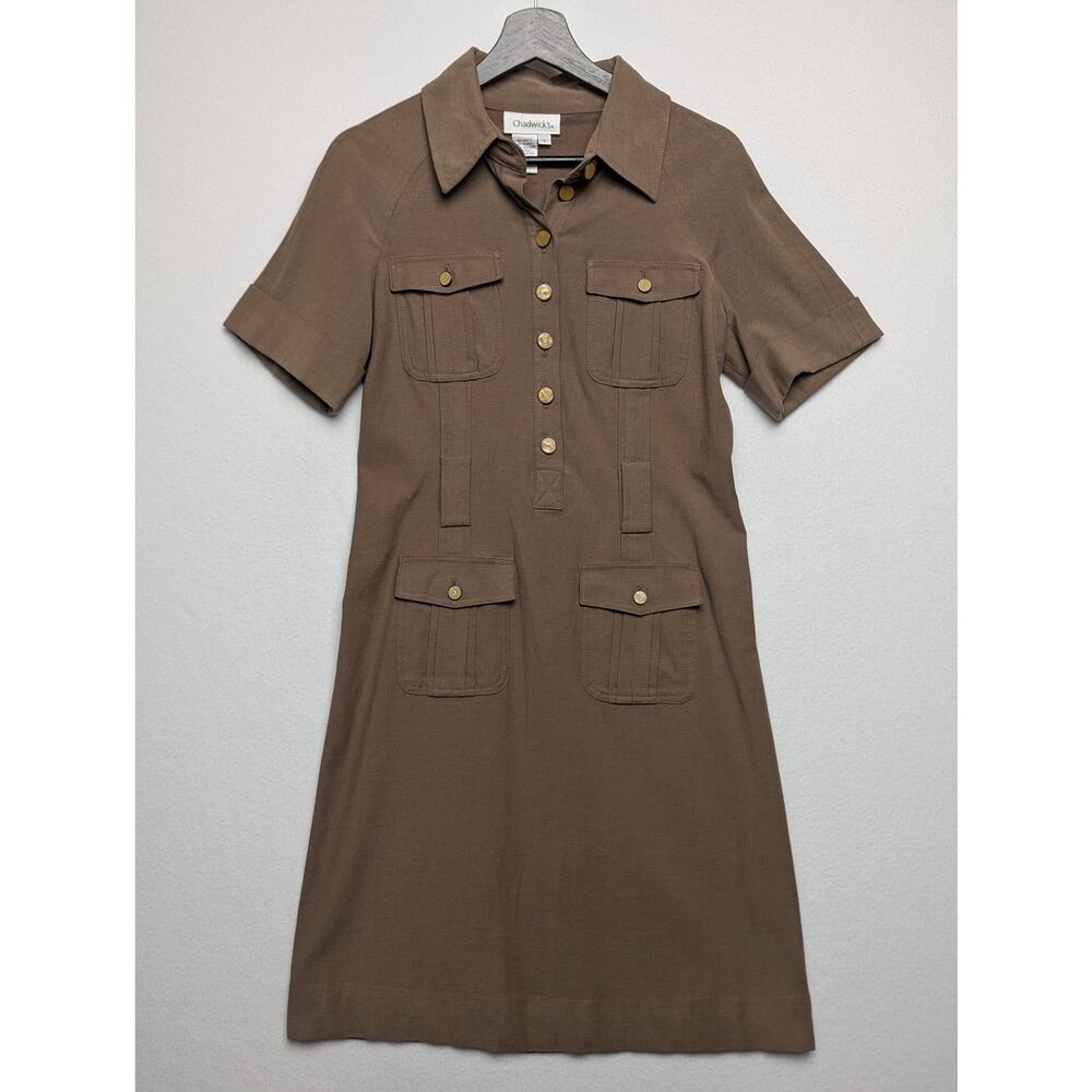 Vintage Women's Chadwick Brown‎ Shirt Dress 8
